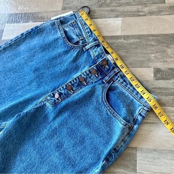 We Wore What Danielle High Rise Straight Leg Distressed Jeans Size 31 NWT EB - Picture 12 of 16